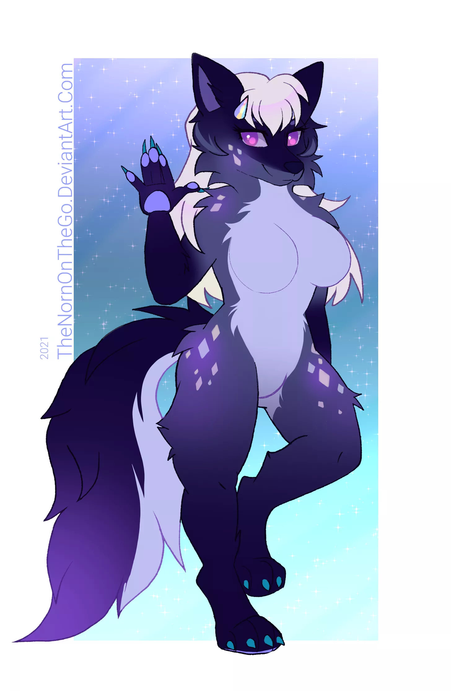 A Sparkly Wolf (Art by Me)