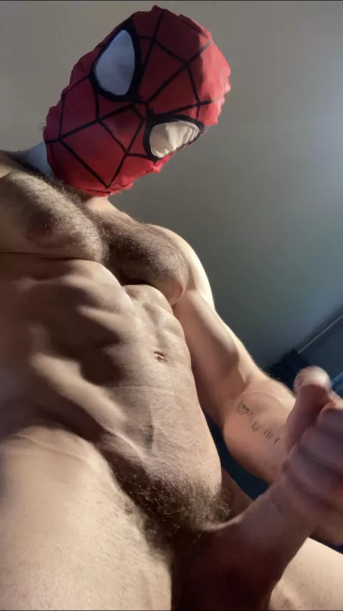 A throwback, to when Spiderman last trimmed his chest