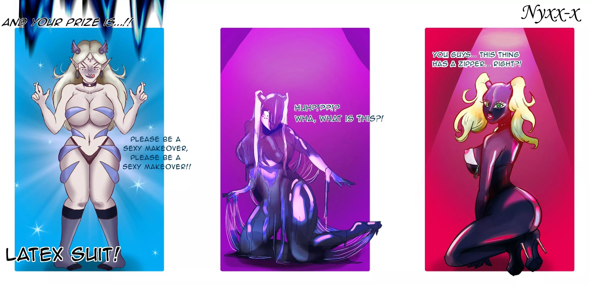 A Tight Reward~ [FTF, Latex Suit, Slime, Body Suit] by me