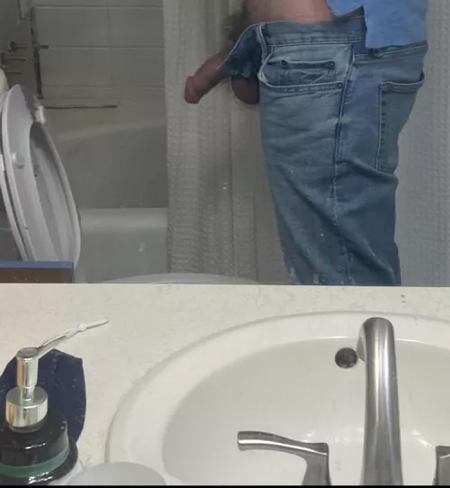 About to take a piss