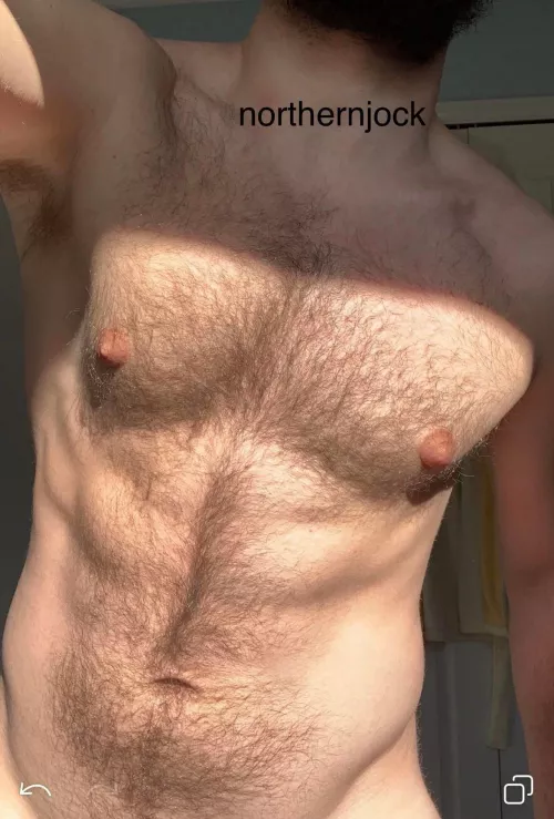 Abs and furry chest getting some sun today. Hope my neighbours donāt mind