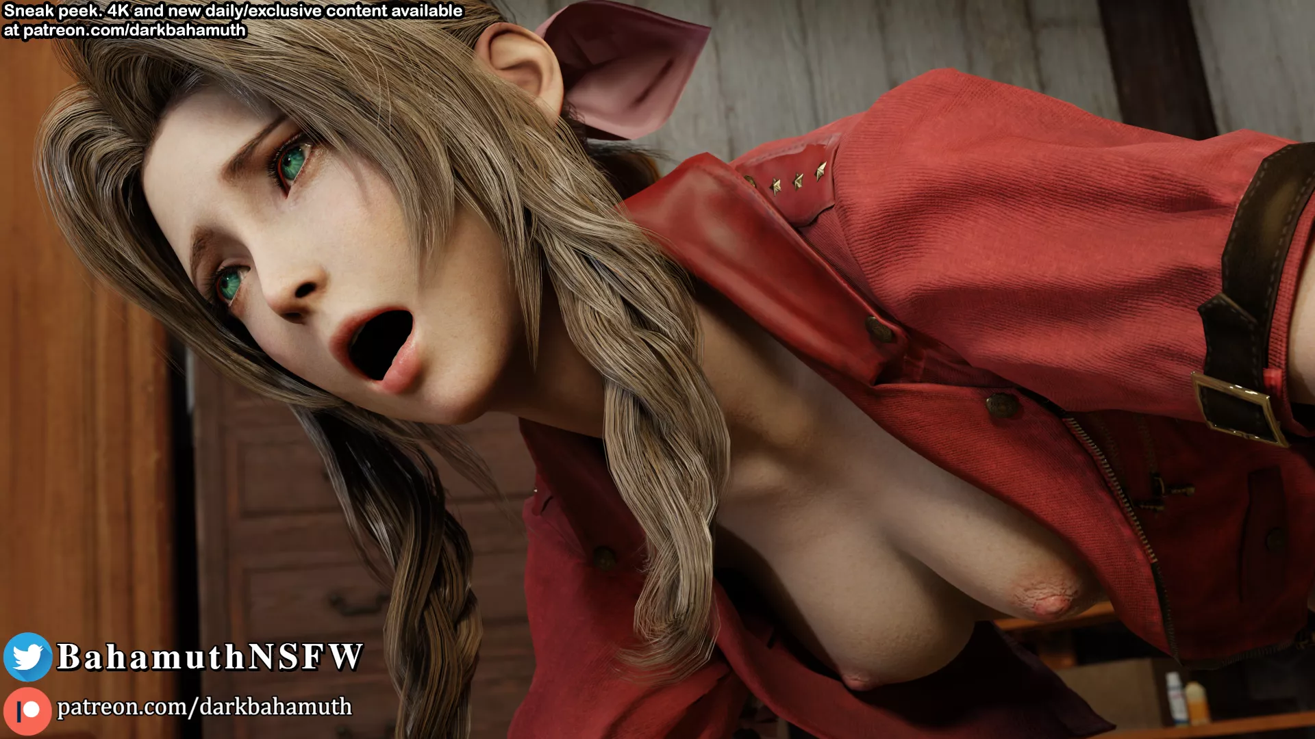Aerith sneak peek (BahamuthNSFW)