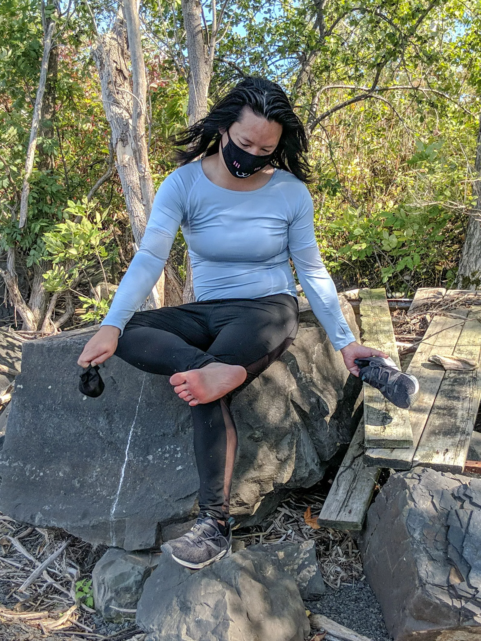 After an afternoon of hiking