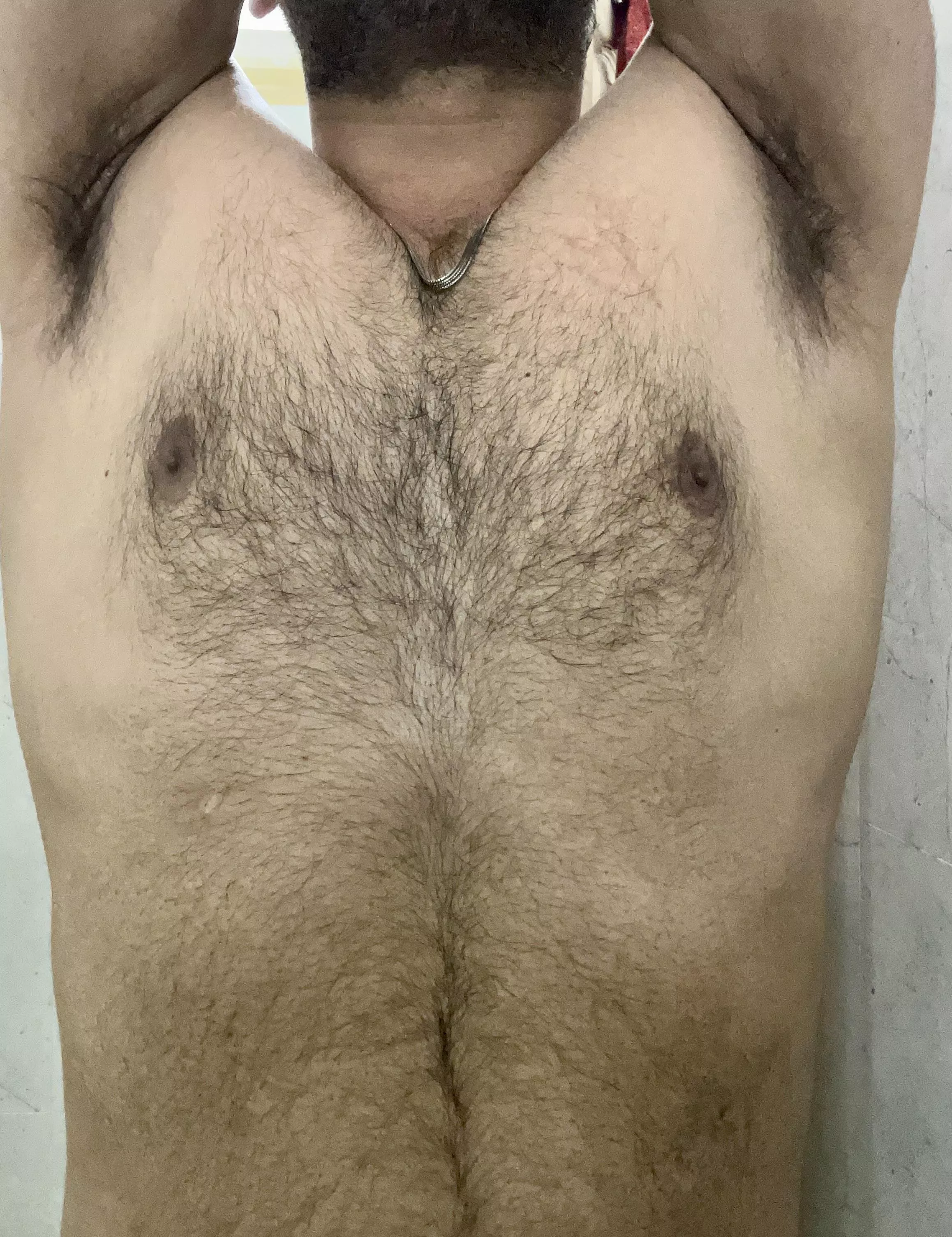 After gym before shower