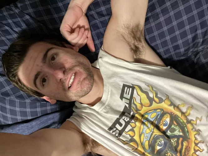 After His gf tickled his pits