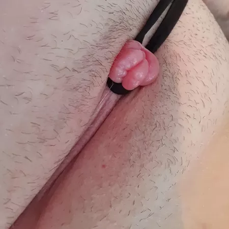 After ive pumped my clit i love to tie up my swolen little bud and vibe it until i cant take any more š·