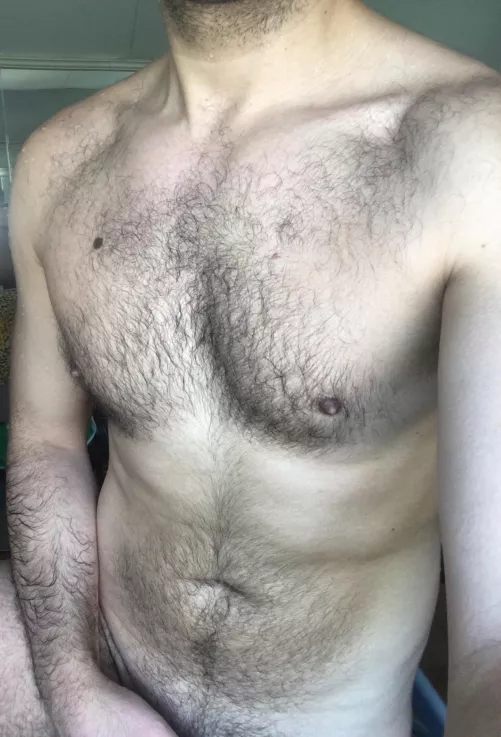 After the shower.