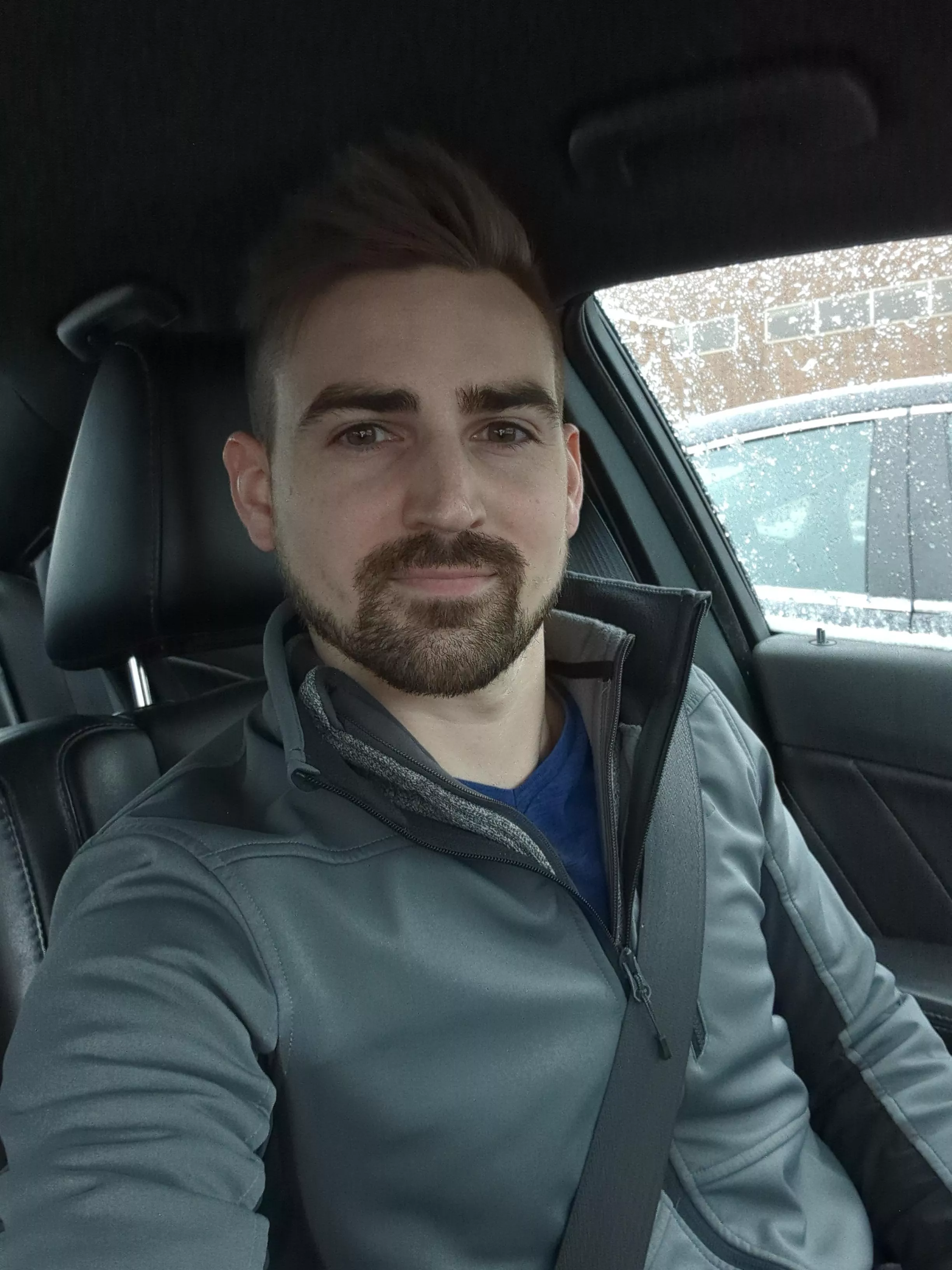 After work.. and it's snowing