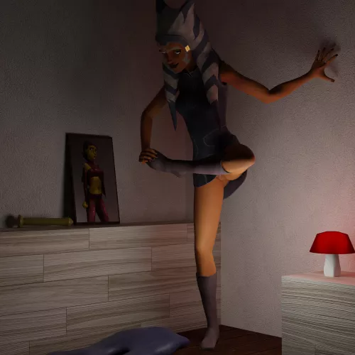 Ahsoka getting ready for bed (spoooof1)
