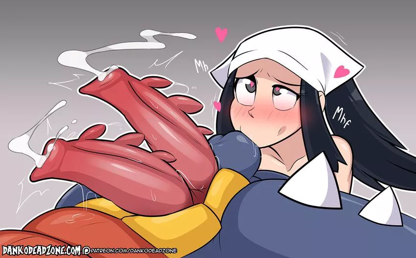 Akari doing research on Garchomp💙 (dankodeadzone)