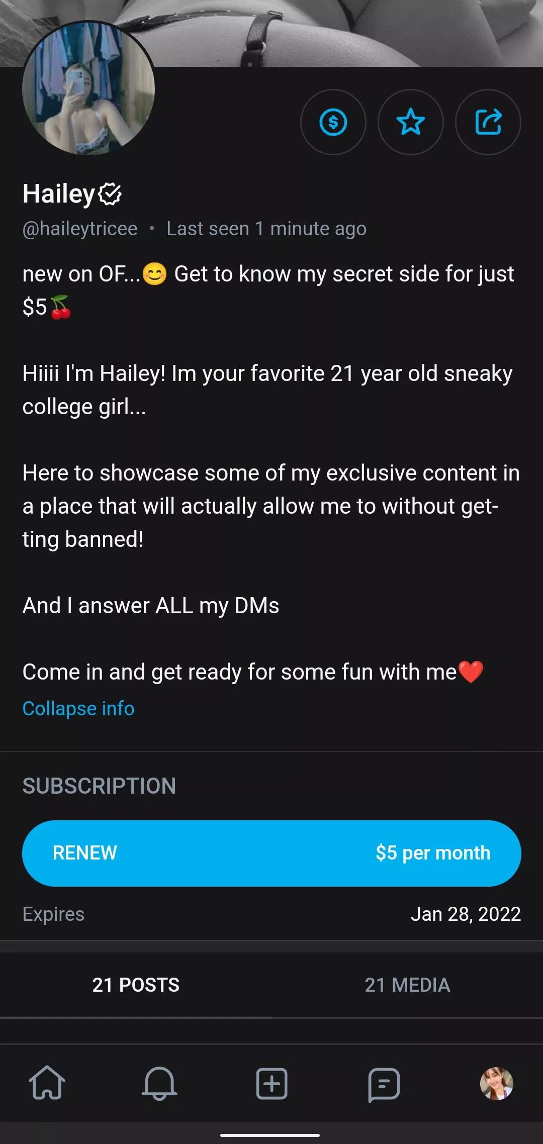 ALERT!! Do not subscribe to her OF. She scam people. ALERT!! Do not subscribe to her OF. She scam people.