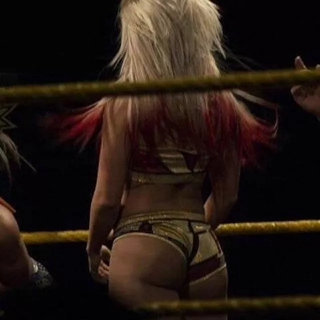 Alexa's exposed ass cheek