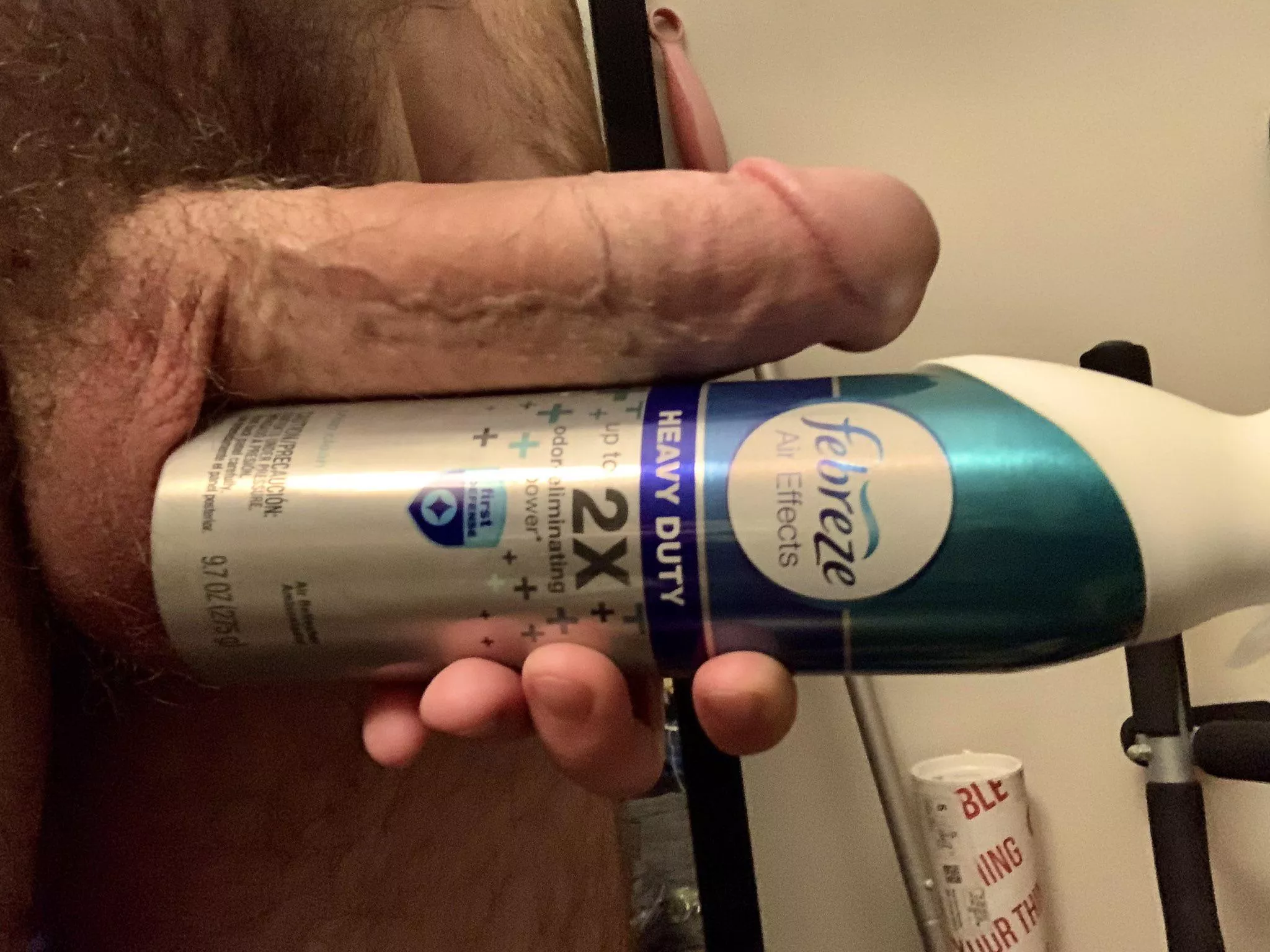 Almost as thick as a febreze bottle