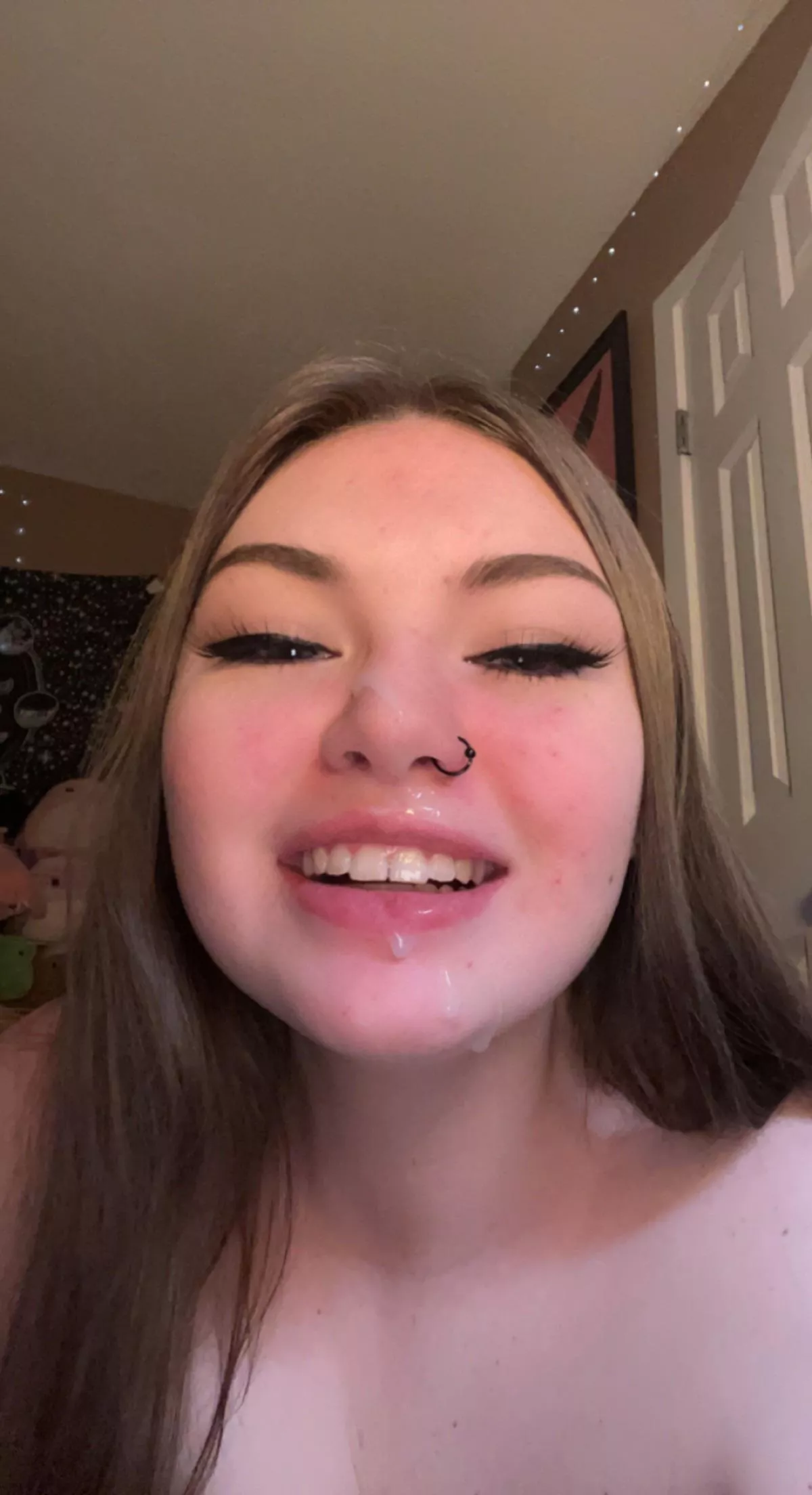 Always happy with a load on my face:) Always happy with a load on my face:)