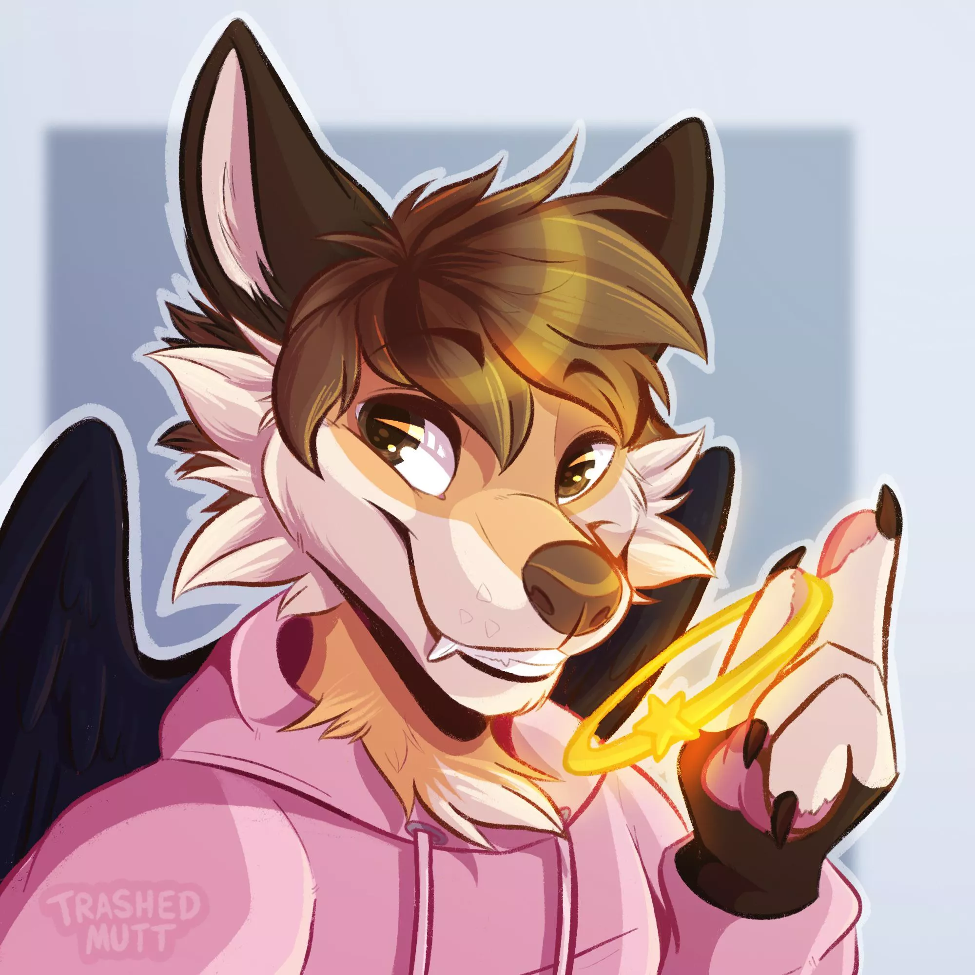 Angel Fox 🦊 (art by me - trashedmutt on Twitter)