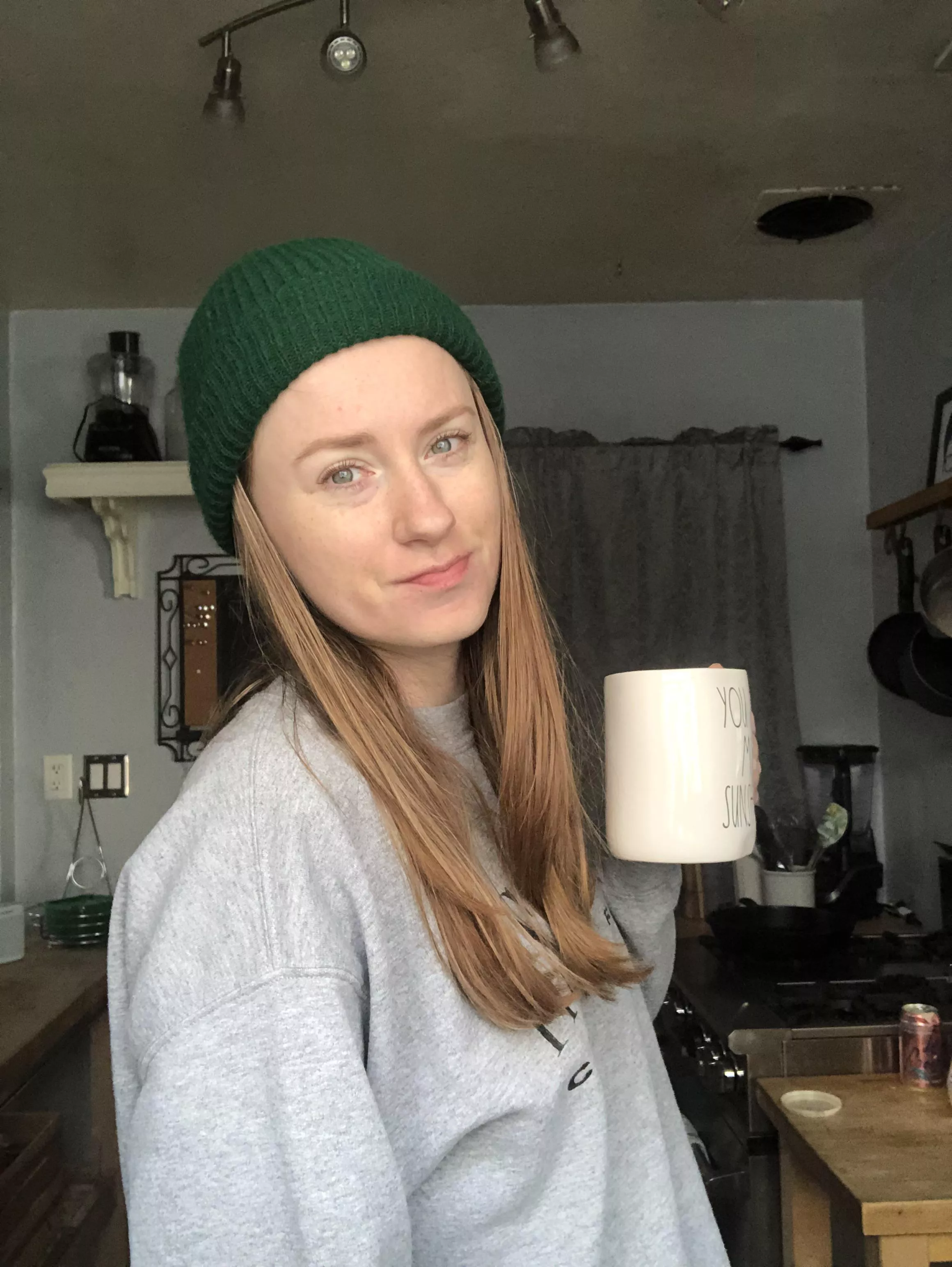 Angel kisses on this devil girl.