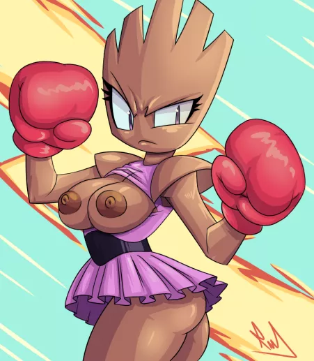 Angry Hitmonchan (by @rollindesu, aka me on Twitter)
