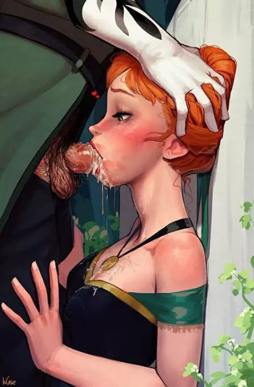 Anna gets cum in her mouth (InCase) [Frozen]