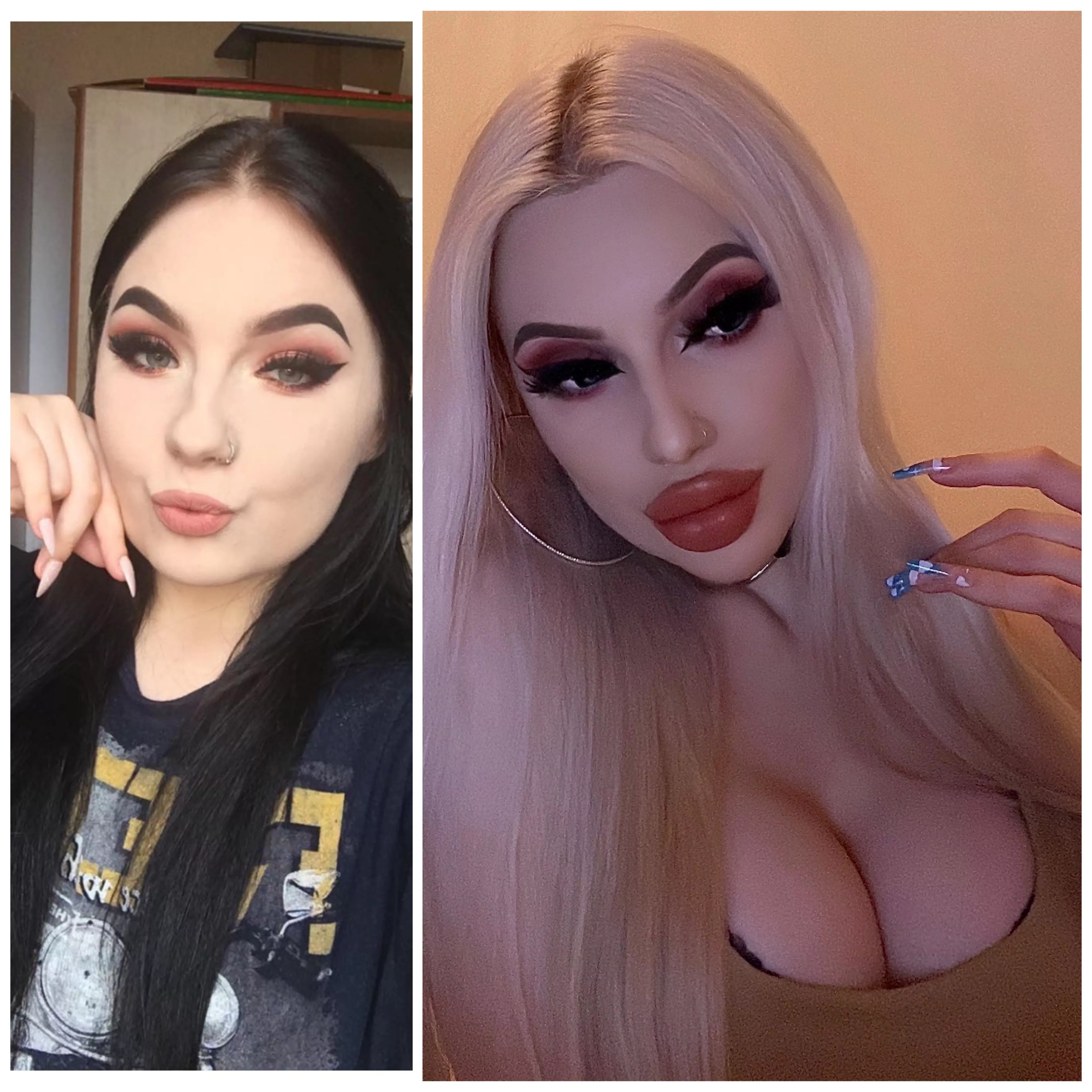 another one of my bimbofication (2019 vs 2021)🤑🔥😈 another one of my bimbofication (2019 vs 2021)🤑🔥😈