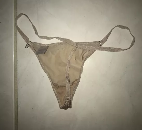 Another one of my mom’s g-strings, who would like to jerk off with it?