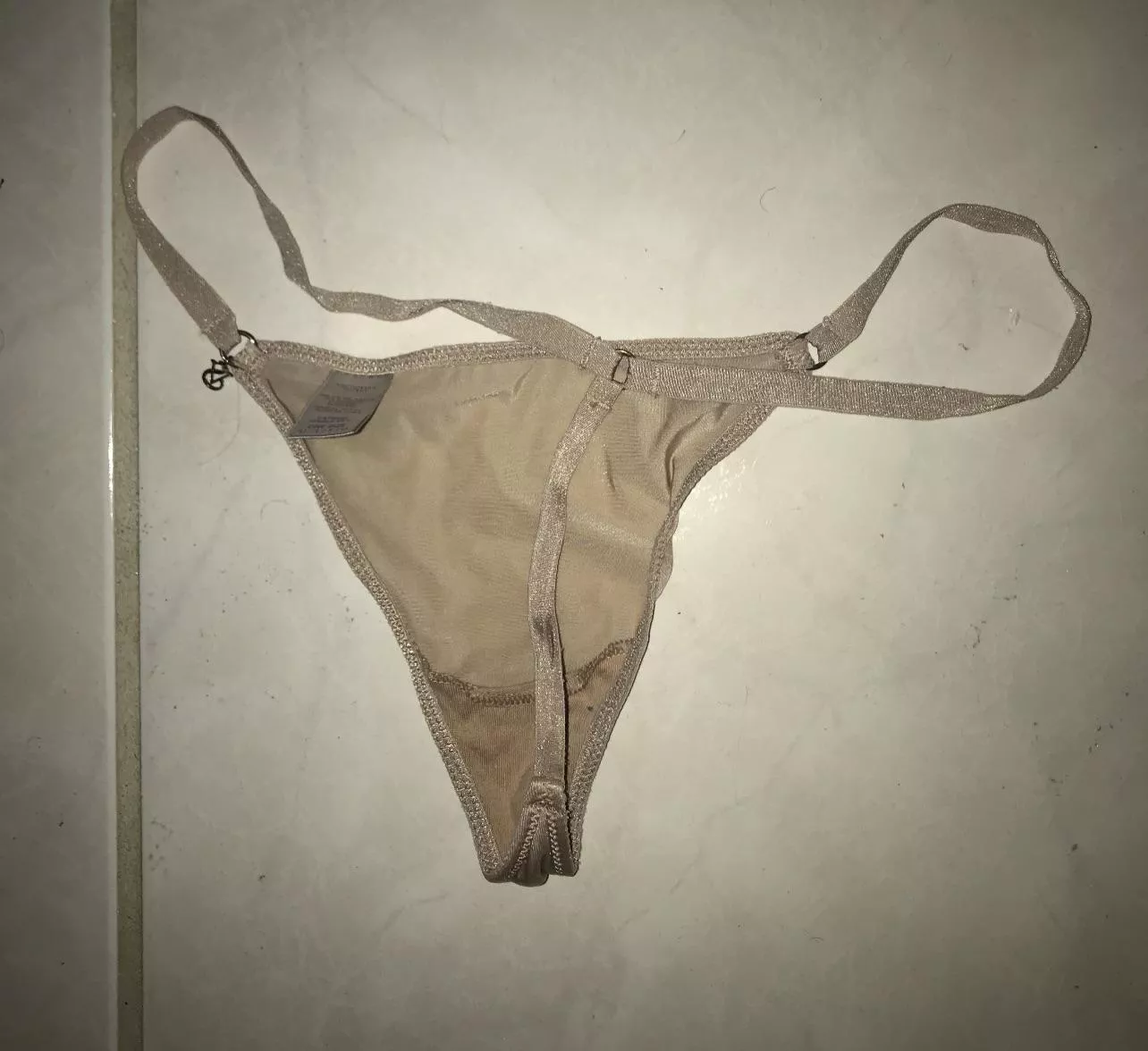 Another one of my mom’s g-strings, who would like to jerk off with it?