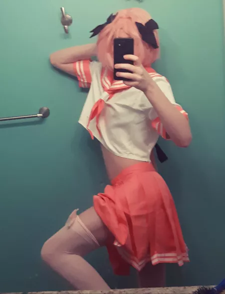 Another pose showing the thigh highs