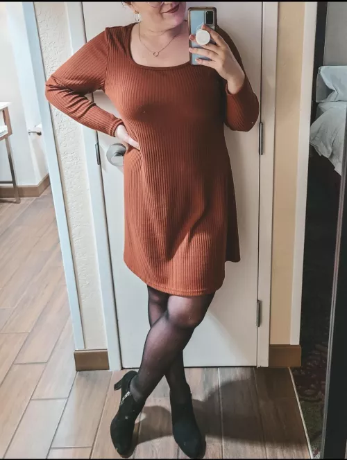 Any guesses what I have on under this dress? 😉