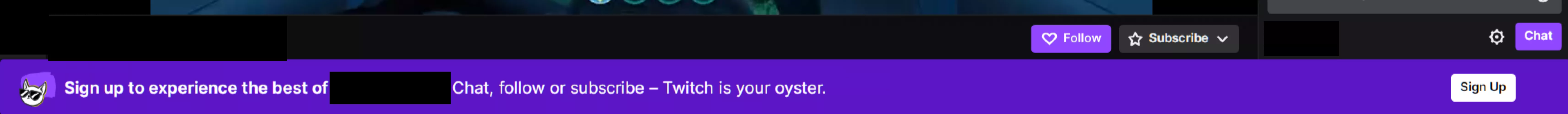 Any idea how to get rid of this purple bar w/o logging in? Thank you.