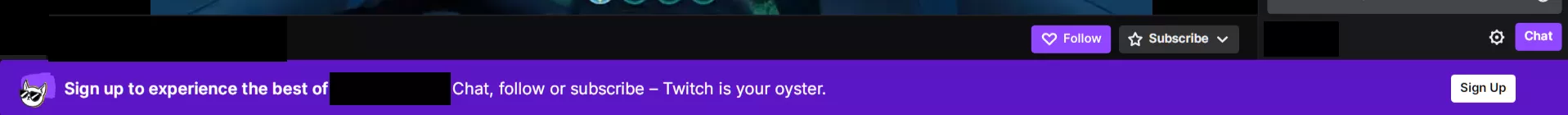 Any idea how to get rid of this purple bar w/o logging in? Thank you.