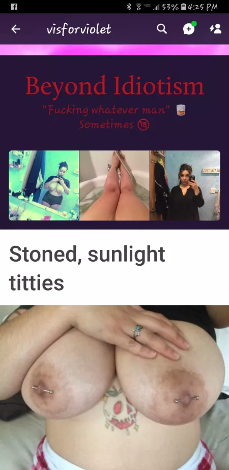 Anyone have pictures of visforviolet from tumblr? Unfortunately she's gone I think.