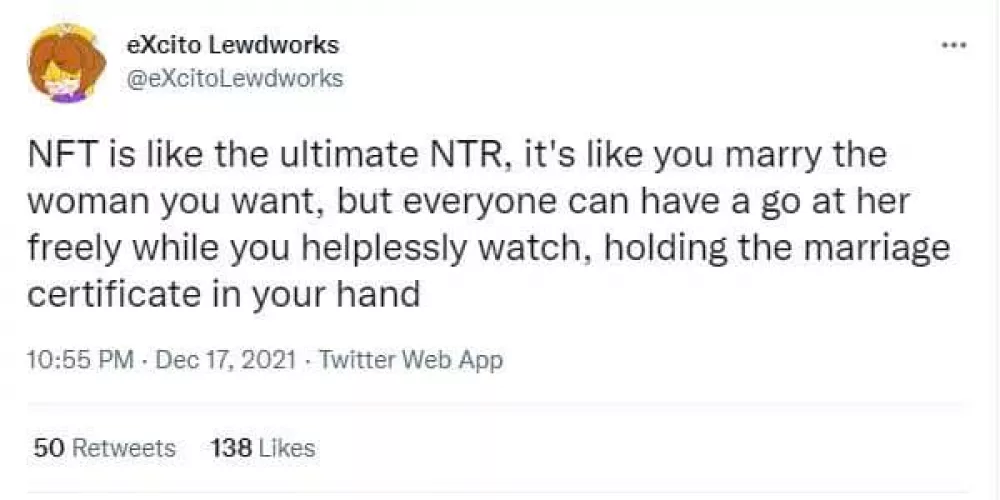 Anything is NTR, if you have an imaginative enough mind.