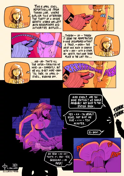 April O'neil has some public fun (OC)