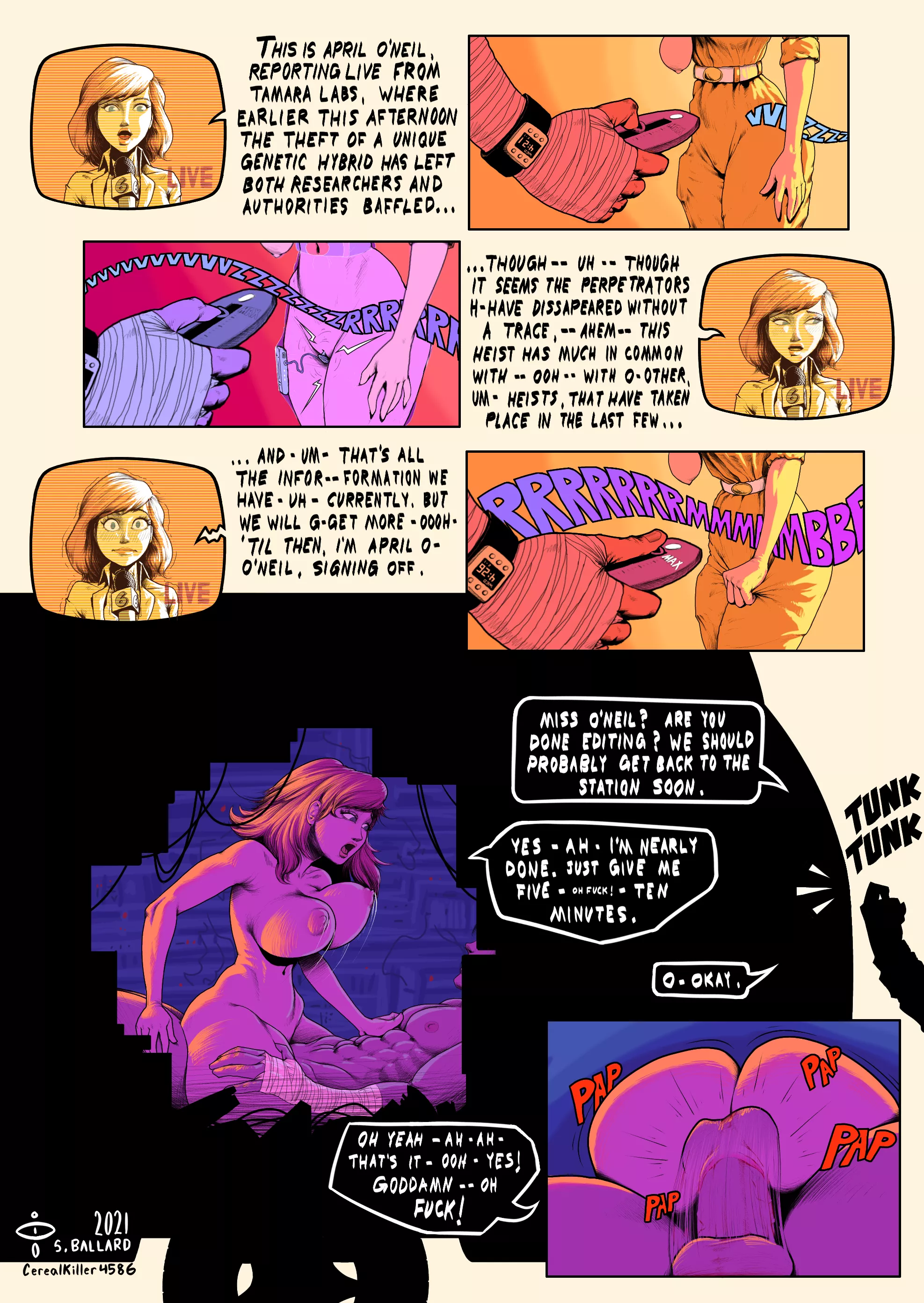 April O'neil has some public fun (OC)