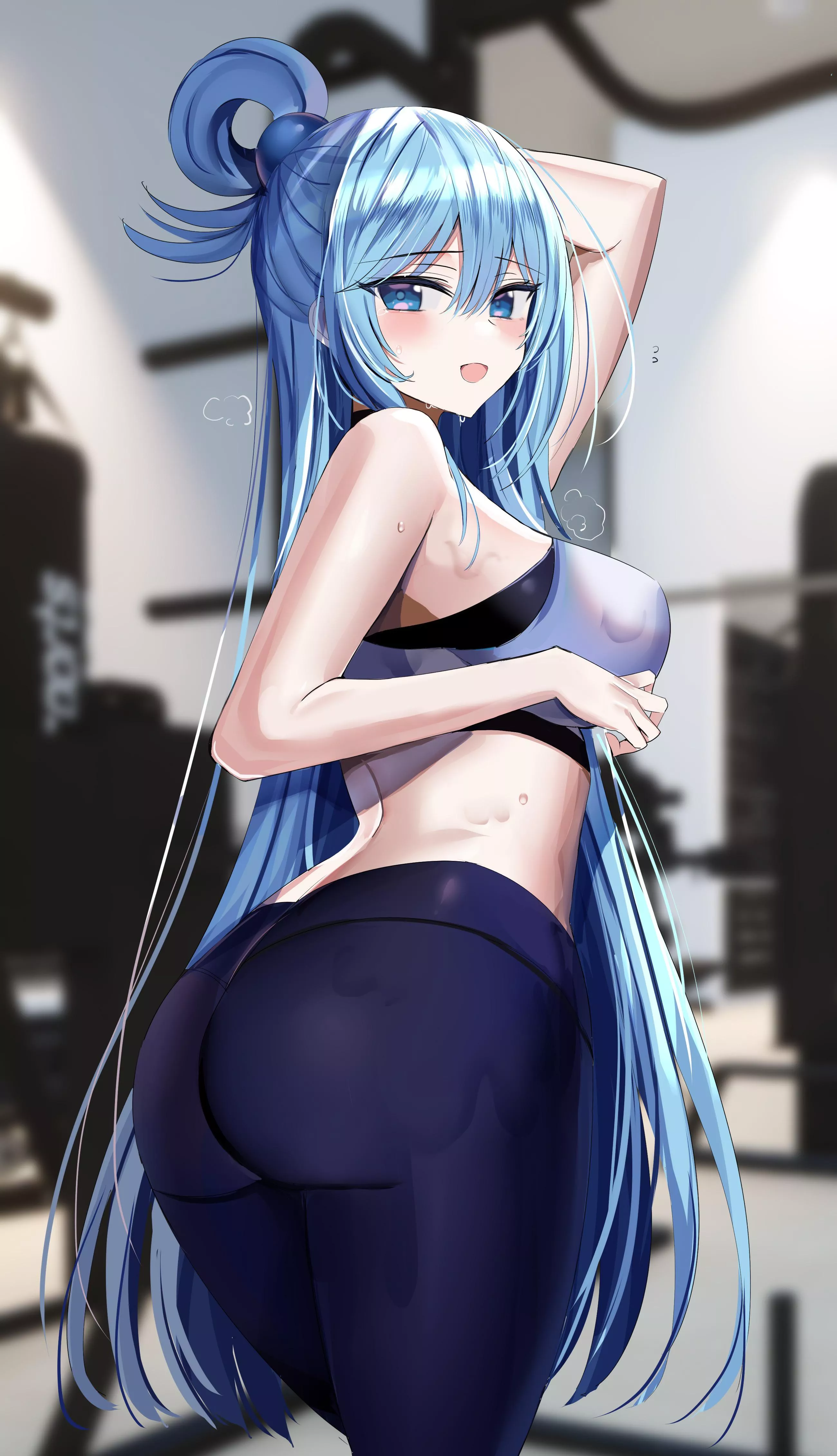 Aqua at the gym (adamant369)[Konosuba]