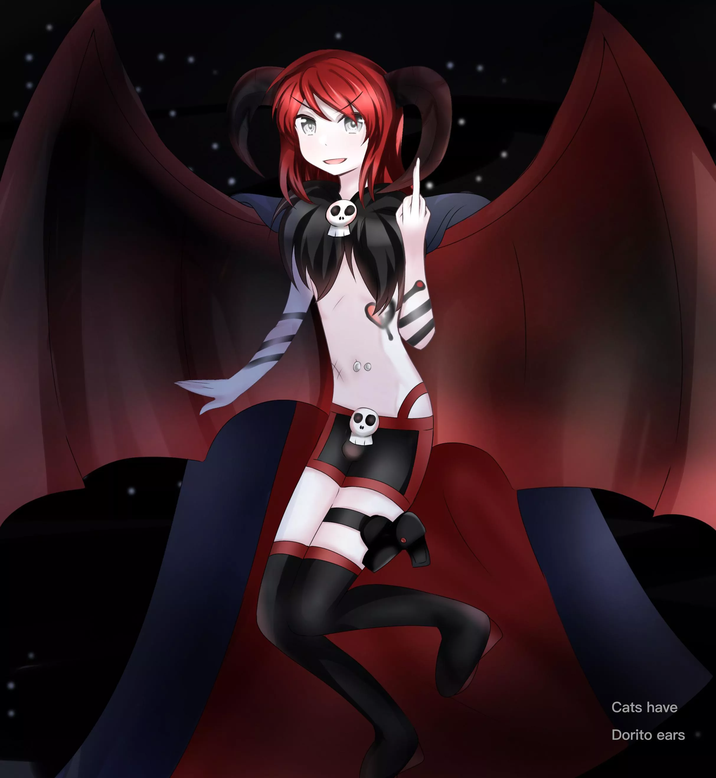 Are demon boys welcome here (sorry for the bad anatomy)