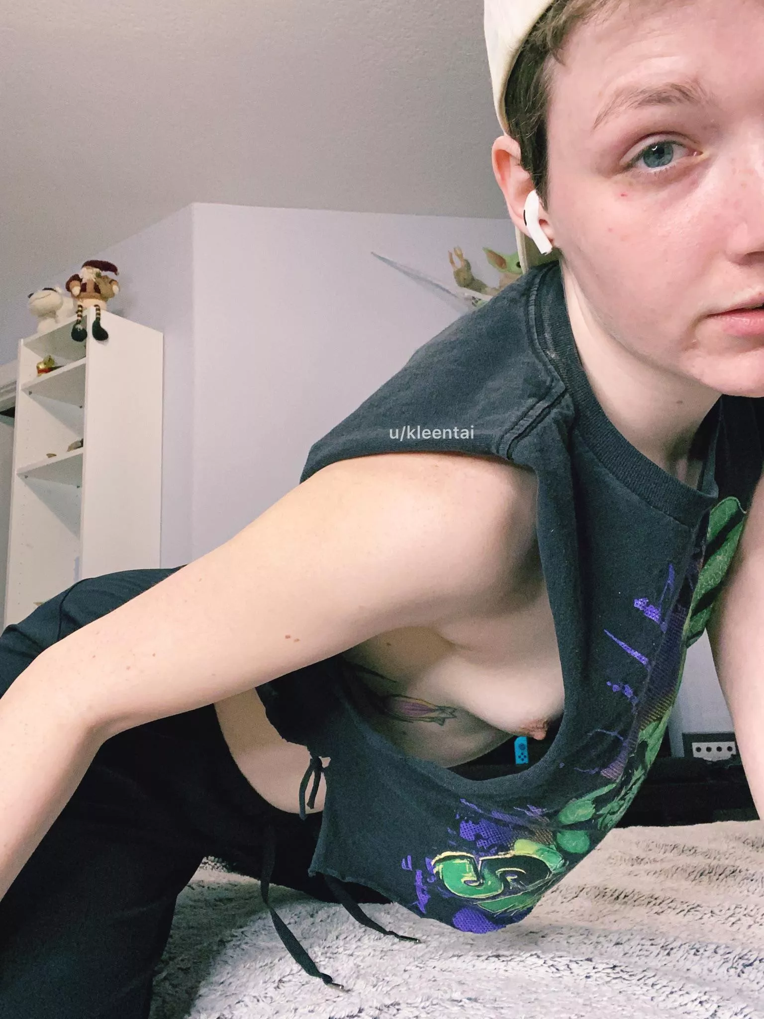 Are we into my hulk shirt or my side boob more