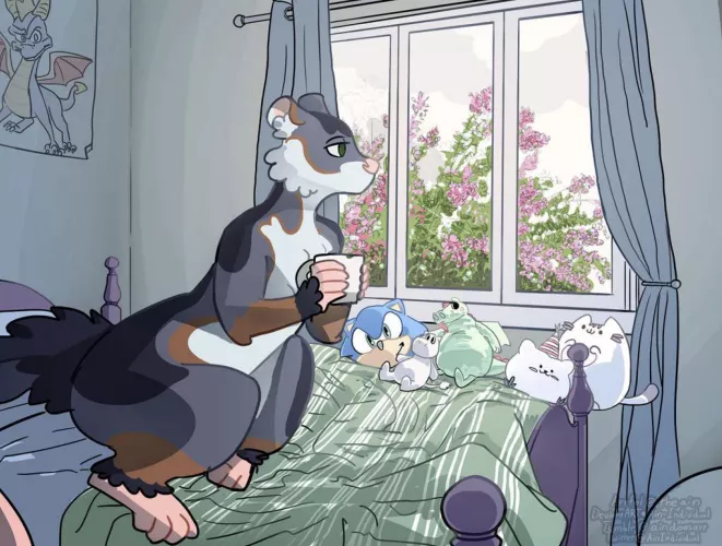 Art by me~ Rain's my fav weather, because it gives a break from the Australian heat & all the plants get a drink 🌴🍃