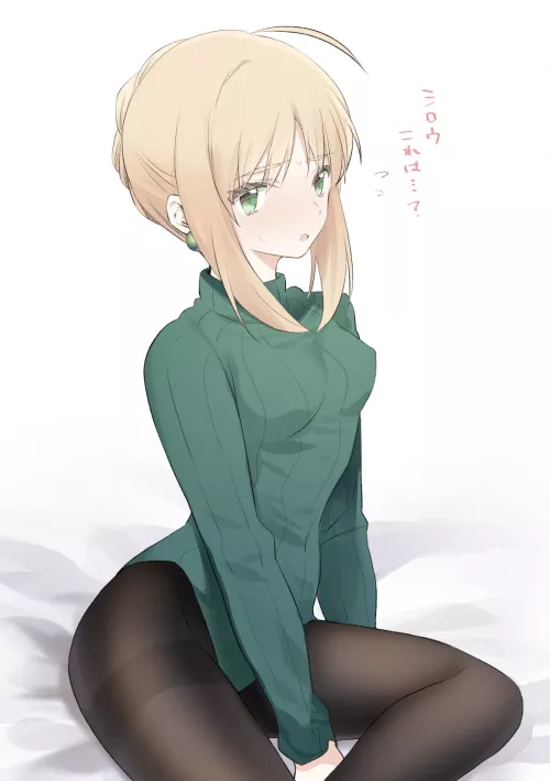 Artoria Ribbed Leotard And Pantyhose (Suzuakks) [Fate]