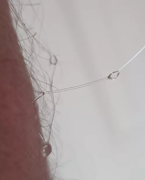 Artsy precum on my leg