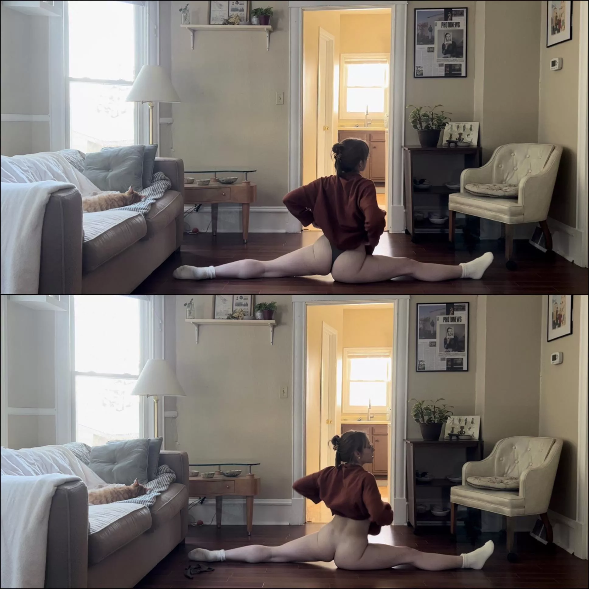 as a gymnast, wedgies are your worst enemy and best friend. inevitable getting them every 30 seconds (no exaggeration!)