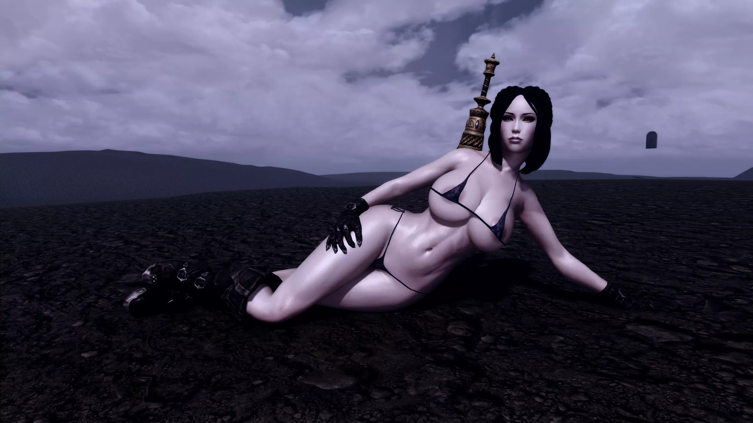 As I promised in my previous post, here is my modded Serana in a bikini. For proper NSFW compliance. Made multiple screenshots, may post more. Watch this space.