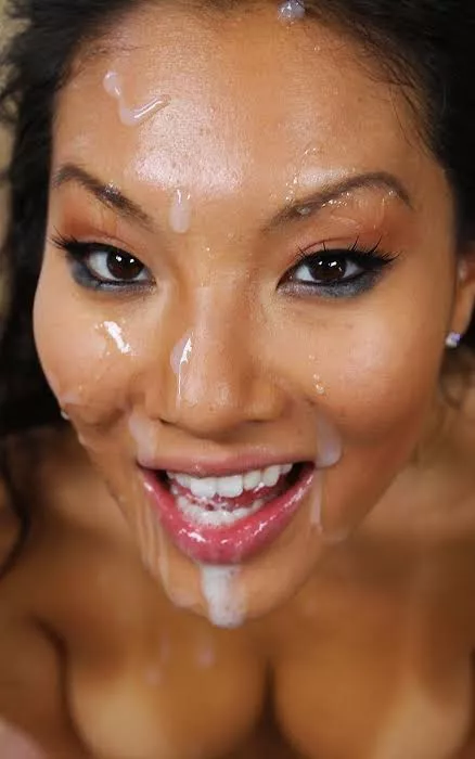 Asa Akira given the facial treatment