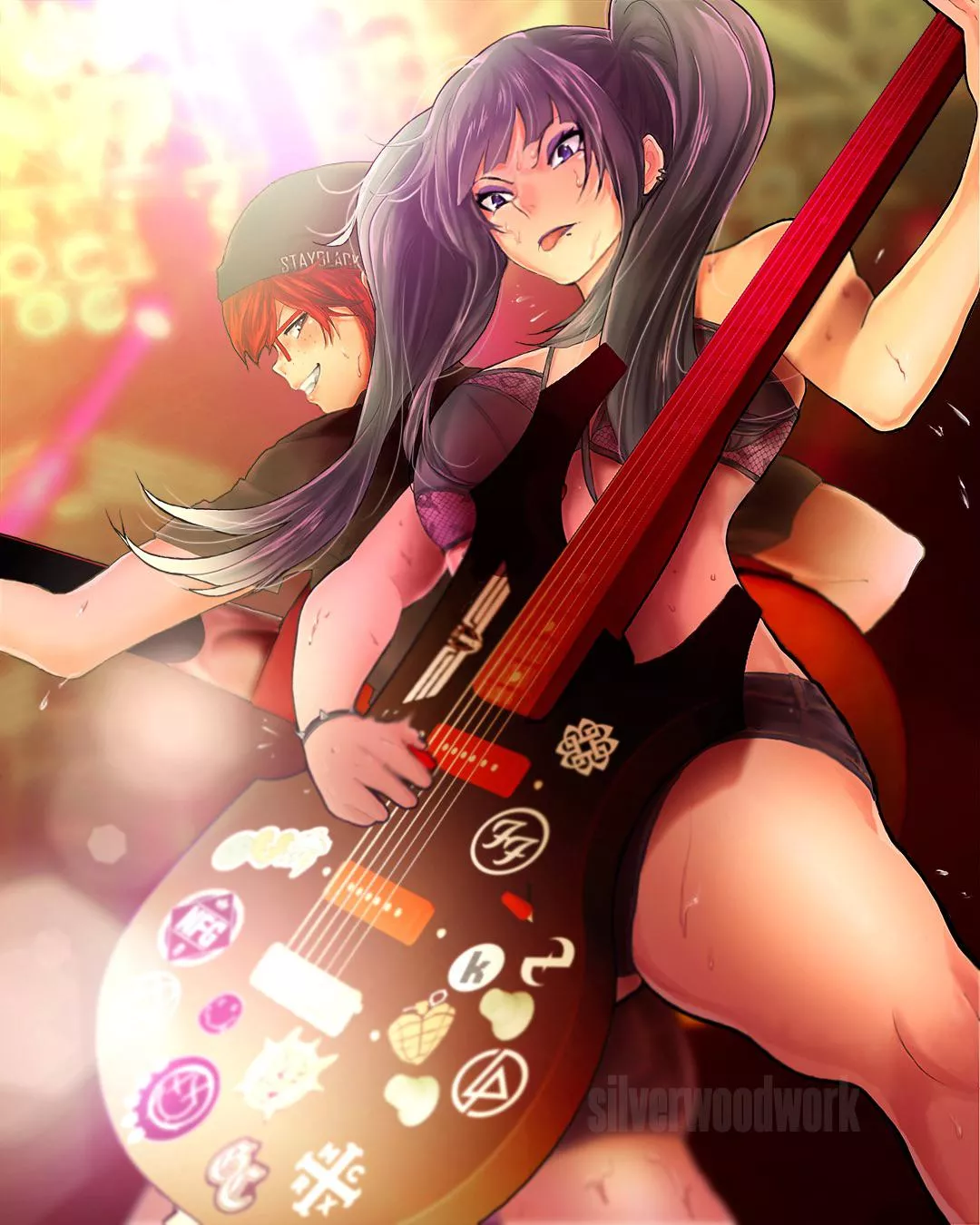 Ashley and Lillian rocking out 🎸