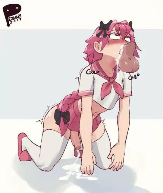 Astolfo taking a load like a champ