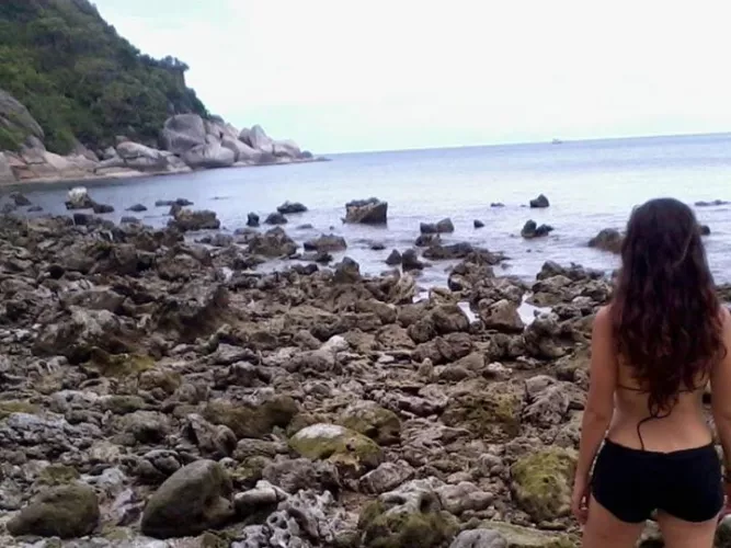 At the beach
