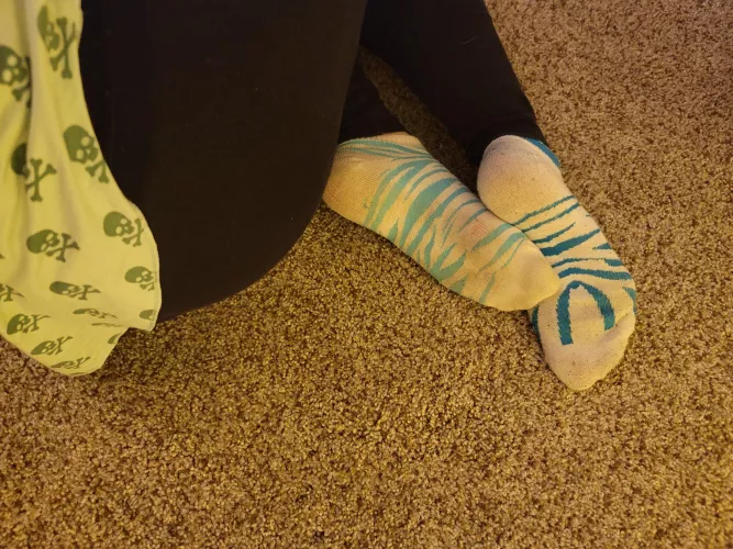 Back by popular demand and actually paid for this time! Day 2 of the zebra socks. DM me if you want the real thing.