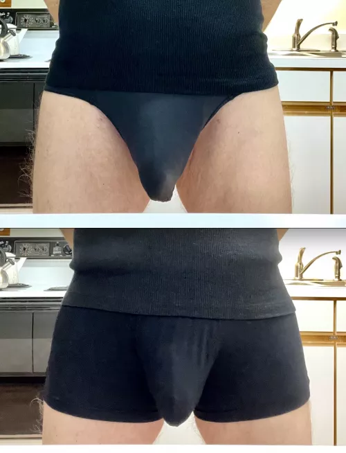 Back In Black. Briefs Or Trunks...What Do I Look Best In ?