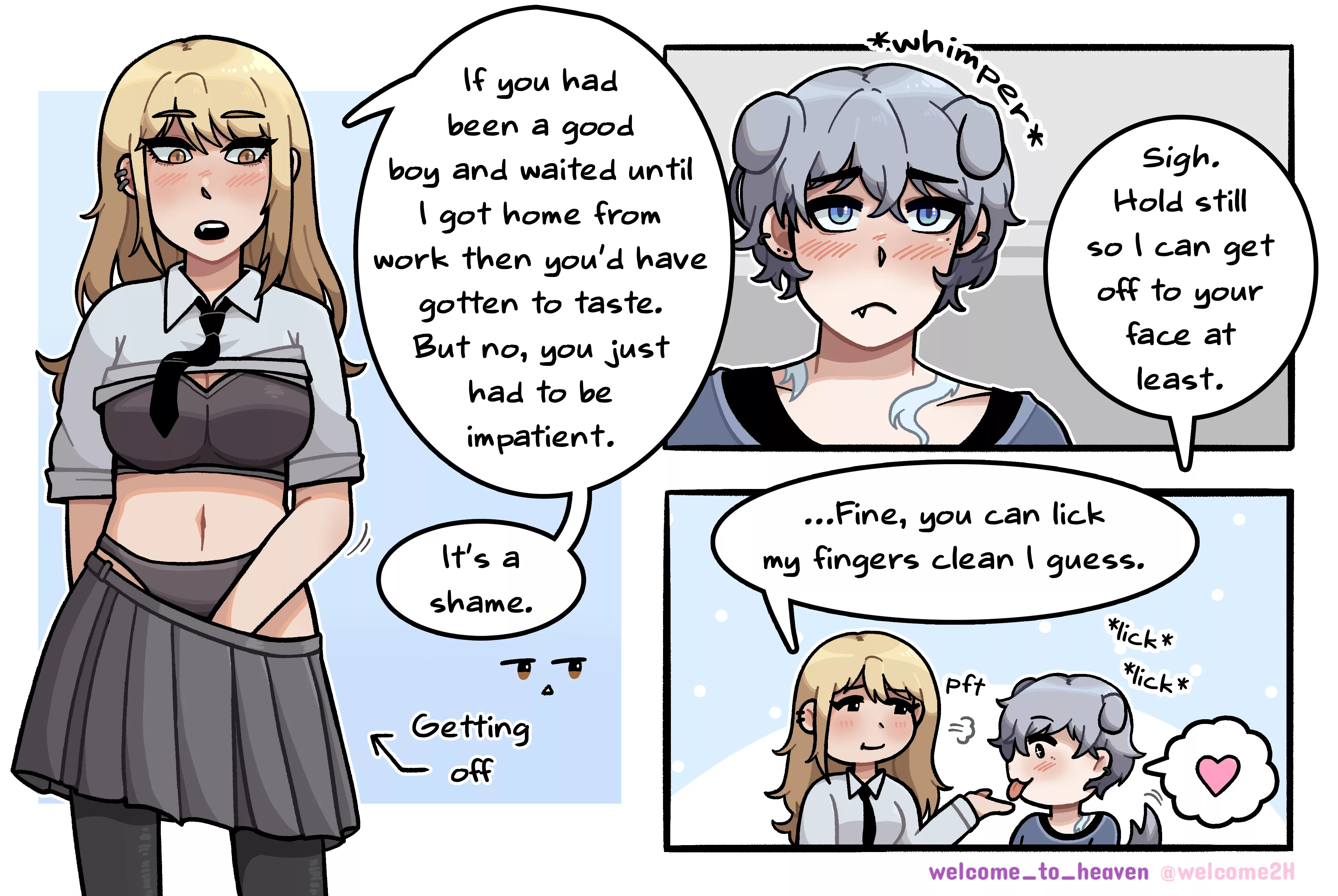 Bad pups who get off without permission don't get to participate, they can only watch ⛓[OC]