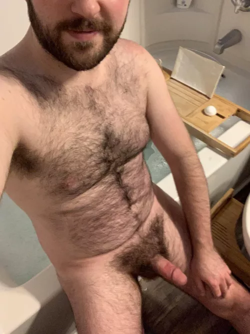 Bath after yard work!
