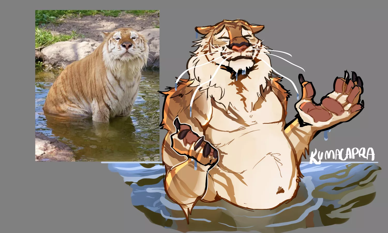 Bath Time (@kumacapra on Twitter)